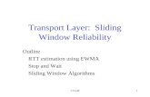 Outline RTT estimation using EWMA Stop and Wait Sliding Window Algorithms