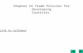 Chapter 14 Trade Policies for Developing Countries