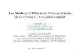 Les Modèles d’Efforts de l’interprétation de conférence – Un cadre cognitif