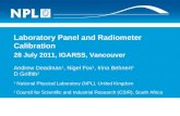 Laboratory Panel and Radiometer Calibration 28 July 2011, IGARSS, Vancouver