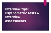 Interview tips: Psychometric  tests & Interview assessments