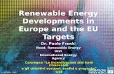 Renewable Energy Developments in Europe and the EU Targets
