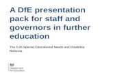 A  DfE presentation pack for  staff  and governors in further education