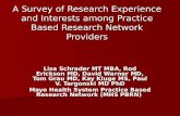 A Survey of Research Experience and Interests among Practice Based Research Network Providers