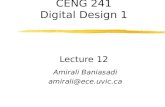 CENG 241 Digital Design 1 Lecture 12