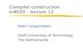 Compiler construction in4020 –  lecture  1 2