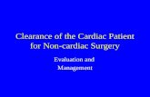 Clearance of the Cardiac Patient for Non-cardiac Surgery