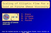 Scaling of Elliptic Flow for a fluid at Finite Shear Viscosity