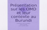 Présentation sur les OMD et leur contexte au Burundi