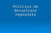 Politica de dezvoltare regionala