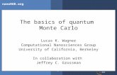 The basics of quantum  Monte Carlo