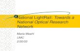 National LightRail:  Towards a National Optical Research Network