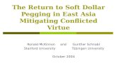 The Return to Soft Dollar Pegging in East Asia Mitigating Conflicted Virtue