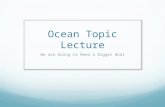 Ocean Topic Lecture