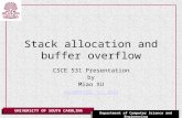 Stack allocation and buffer overflow