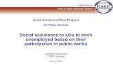 Social Assistance Pilots Program SA P ilot s Seminar