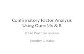 Confirmatory  Factor  Analysis Using OpenMx  & R