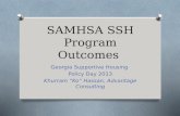 SAMHSA SSH Program Outcomes