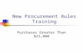 New Procurement Rules Training