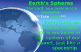 Earth’s Spheres ‘The Earth as a System or a Spaceship’ ***Take  Notes ***