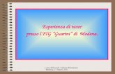 Esperienza di tutor presso l’ITG “Guarini” di  Modena.