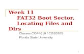 Week 11 FAT32 Boot Sector, Locating Files and Dirs