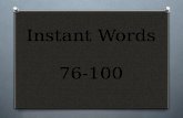 Instant Words  76-100