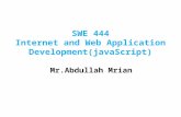 SWE 444 Internet and Web Application Development( javaScript )