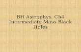 BH Astrophys . Ch4 Intermediate Mass Black Holes