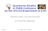 Quarkonia Studies  in PbPb Collisions    by the ATLAS Experiment at LHC