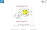 QRL Leak Tests             the story so far……….