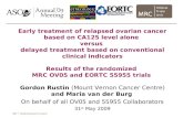Early treatment of relapsed ovarian cancer based on CA125 level alone  versus