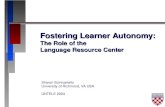 Fostering Learner Autonomy: The Role of the Language Resource Center