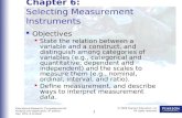 Chapter 6: Selecting Measurement Instruments