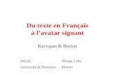 Du texte en Français à l’avatar signant