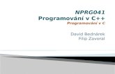 NPRG0 4 1 Programování v C++ Programování v C