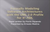 Formally Modeling Software Architectures with the UML 2.0 Profile for  π -ADL