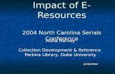 Impact of E-Resources 2004 North Carolina Serials Conference