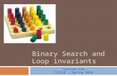 Binary Search and Loop invariants