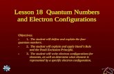 Lesson 18  Quantum Numbers and Electron Configurations