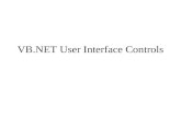 VB .NET  User Interface Controls