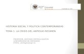 HISTORIA SOCIAL Y POLITICA CONTEMPORANEAS TEMA 1. LA CRISIS DEL ANTIGUO REGIMEN