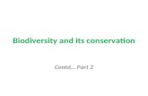 Biodiversity and its conservation
