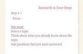 Research in Four  Steps