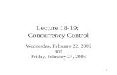 Lecture 18-19:  Concurrency Control