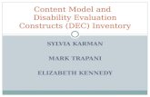 Content Model and   Disability Evaluation Constructs (DEC) Inventory
