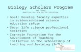 Biology Scholars Program Amy Chang American Society for Microbiology