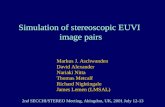 Simulation of stereoscopic EUVI                    image pairs