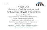 Keep Out! Privacy, Collaboration and Behavioral Health Integration