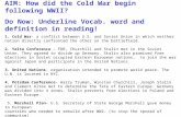 AIM: How did the Cold War begin following WWII?